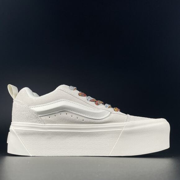 Vans Knu Skool Women’s Size 7 White Suede Casual Platform Sneaker Skate Shoe NEW - Picture 5 of 9